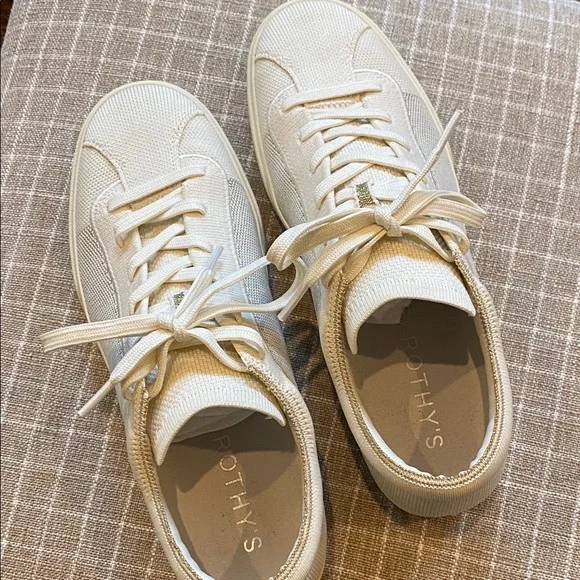 Rothy's Shoes Gold Metallic Sneakers Limited Edition Poshmark